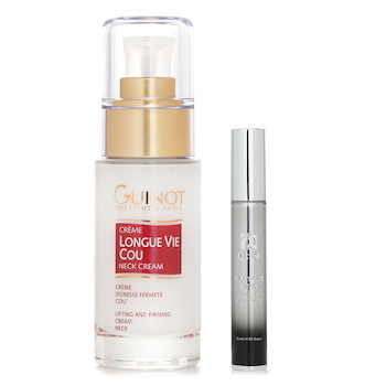 Guinot Longue Vie Cou Firming Vital Neck Care30ml X Ottie Platinum Aura Roll Up Eye Cream 15ml
