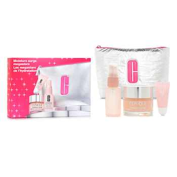 Clinique Moisture Surge Set: Moisture Surge 100H 50ml + Moisture Surge Face Spray 30ml + Moisture Surge Lip Treatment 7ml+Bag