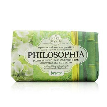 Sabun Alami Philosophia - Angin - Kulit Jeruk, Kemangi Merah & Kapur Dengan Klorofil & Bambu
