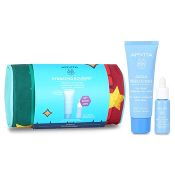 Komersil Buket Menghidrasi (Aqua Beelicious- Light Texture) Set Hadiah: Hydrating Gel-Cream 40ml+ Hydrating Booster 10ml+ Pouch