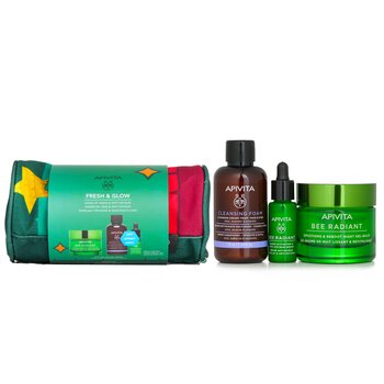Set Hadiah Segar &Cahaya (Bee Radiant- Night): Night Gel-Balm 50ml+ Serum 10ml+ Busa Krim Pembersih 75ml+ Kantong